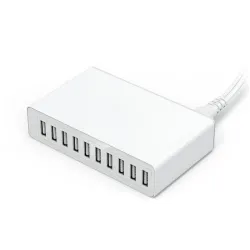 50W - 10 USB-poort - Slimme oplader - SnelladerOpladers