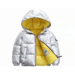 Warme Kinderjacke mit Kapuze - Baumwolle - wasserabweisend
