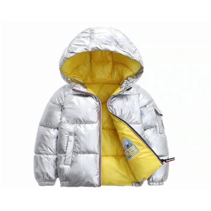 Warme Kinderjacke mit Kapuze - Baumwolle - wasserabweisend