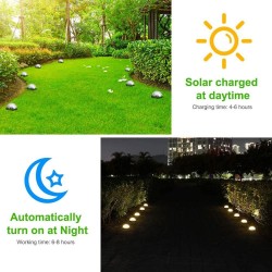 4 pièces - lampes solaires - 8 LED - lumière de jardin imperméable