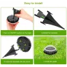 4 pezzi - lampade a energia solare - 8 LED - luce da giardino impermeabile