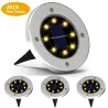 4 pezzi - lampade a energia solare - 8 LED - luce da giardino impermeabile