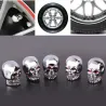 5 bitar - motorcykel / bil / cykel däck ventil caps - skalle