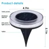 4 pezzi - lampade a energia solare - 8 LED - luce da giardino impermeabile