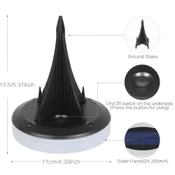 4 pezzi - lampade a energia solare - 8 LED - luce da giardino impermeabile