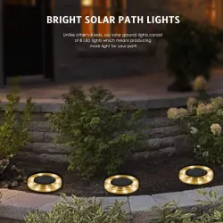 Luces & Iluminación4 piezas - lámparas solares - 8 LED - luz impermeable del jardín