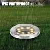4 pezzi - lampade a energia solare - 8 LED - luce da giardino impermeabile