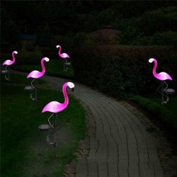 Fenicottero rosa - lampada solare - luce da giardino impermeabile