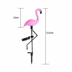 Iluminación solarPink flamingo - lámpara solar - luz impermeable del jardín