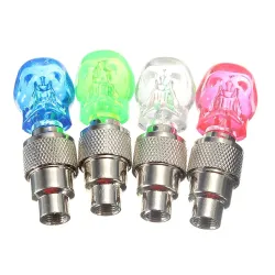 2 pezzi - auto / moto / bici gomme valvole - neon lampadina LED - cranio