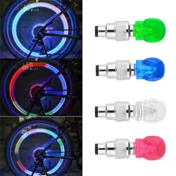 2 pièces - voiture / moto / robinet de pneu de vélo - ampoule LED néon - crâne