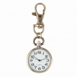 Vintage retro bronzen horloge - sleutelhangerSleutelhangers
