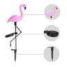 vaaleanpunainen flamingo - aurinkolamppu - vesitiivis puutarhavalo