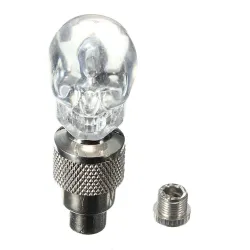 Partes de rueda2 piezas - coche / motocicleta / moto válvula de neumáticos tapa - bombilla LED de neón - cráneo