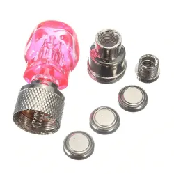 Partes de rueda2 piezas - coche / motocicleta / moto válvula de neumáticos tapa - bombilla LED de neón - cráneo