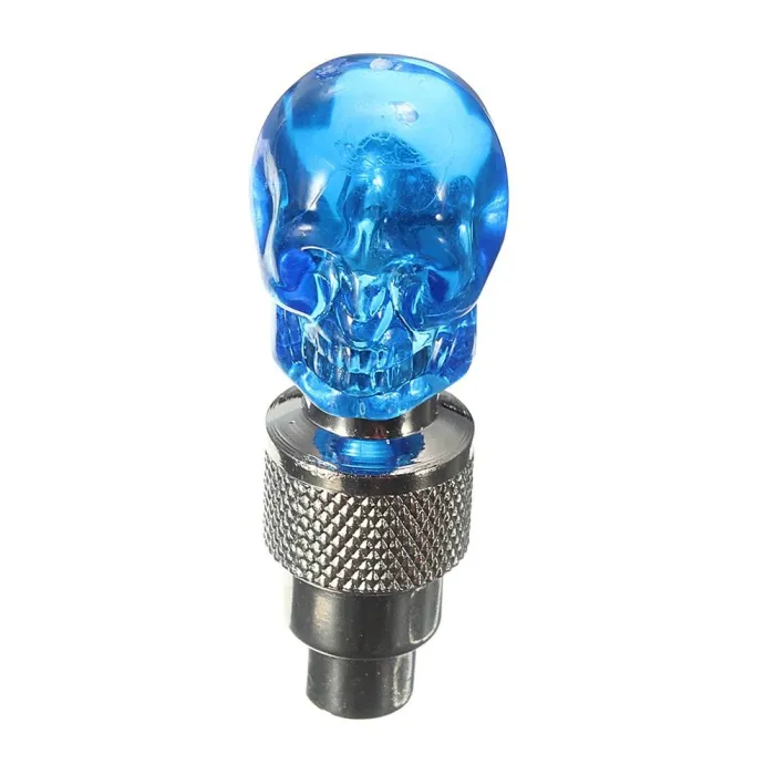 2 stuks - auto / motor / fiets ventieldopjes - neon led lamp - doodskopWiel onderdelen