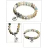 Bracciale con pietre naturali - fatto a mano - unisex