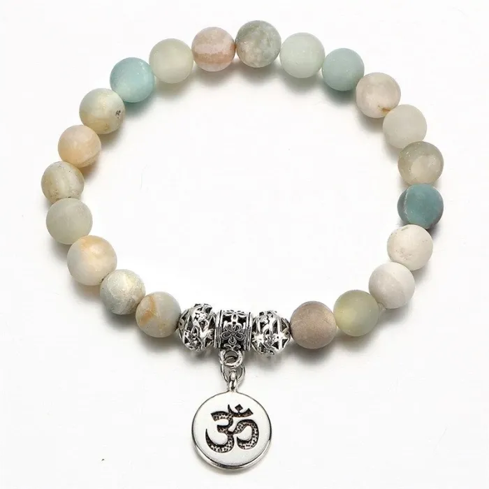 Bracciale con pietre naturali - fatto a mano - unisex