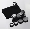 3 em 1 - olho de peixe - ângulo largo - macro - lente da câmera com clip para iPhone / Samsung