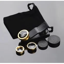 3 in 1 - fisheye - groothoek - macro - cameralens met clip voor iPhone / SamsungLenzen