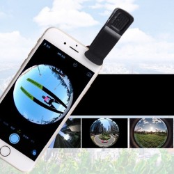 3 en 1 - fisheye - large angle - macro - objectif de caméra avec clip pour iPhone / Samsung