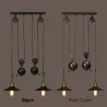 Vintage Ringing Pulley Lamp - 2 / 3 päätä - E27 - AC110 - 240V