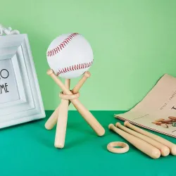 Baseball / golf tennis ball display stand - wooden holderBaseball