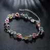 Multi-colored cubes bracelet - 925 sterling silver
