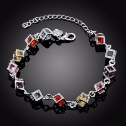 Multi-colored cubes bracelet - 925 sterling silverBracelets