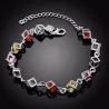 Multi-colored cubes bracelet - 925 sterling silver