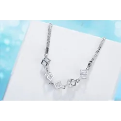Elegant bracelet with cubes - silver 925