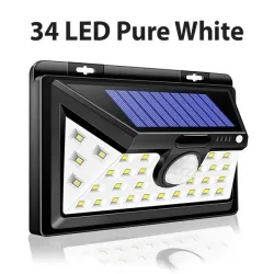LED lamp op zonne-energie - buiten - bewegingssensor - muur - waterdicht - 34 ledsSolar verlichting