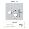 Aretes925 Sterling Silver - Pendientes de aro minimalista - Joyería
