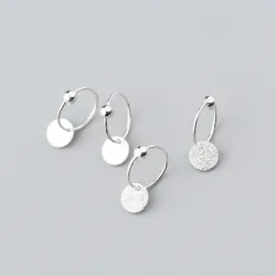 Aretes925 Sterling Silver - Pendientes de aro minimalista - Joyería