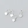 Aretes925 Sterling Silver - Pendientes de aro minimalista - Joyería