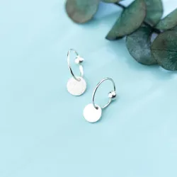 Aretes925 Sterling Silver - Pendientes de aro minimalista - Joyería