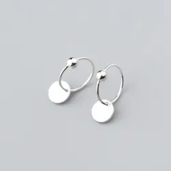 Aretes925 Sterling Silver - Pendientes de aro minimalista - Joyería