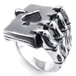 Claw holding poker cards - sormus - metalli