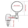 2Pcs - Specchio Moto Universale - Alluminio - Specchi laterali retrovisori