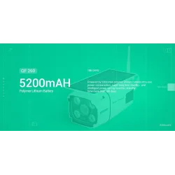 ESCAM QF260 - WiFi - langaton - IP67 - 1080P 2.0MP - aurinkosähkö - PIR - turvakamera