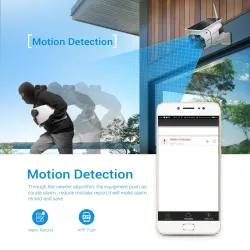 Seguridad de casaESCAM QF260 - WiFi - inalámbrico - IP67 - 1080P 2.0MP - energía solar - PIR - cámara de seguridad