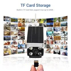 Seguridad de casaESCAM QF260 - WiFi - inalámbrico - IP67 - 1080P 2.0MP - energía solar - PIR - cámara de seguridad