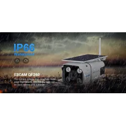 ESCAM QF260 - WiFi - langaton - IP67 - 1080P 2.0MP - aurinkosähkö - PIR - turvakamera