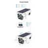 Seguridad de casaESCAM QF260 - WiFi - inalámbrico - IP67 - 1080P 2.0MP - energía solar - PIR - cámara de seguridad