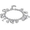 Elegantti ranneke 13 charmia - 925 sterling hopeaa