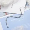 Bracelet with hearts & zirconia - 925 sterling hopea