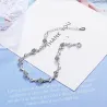 Armband med hjärtan & zirconia - 925 sterling silver