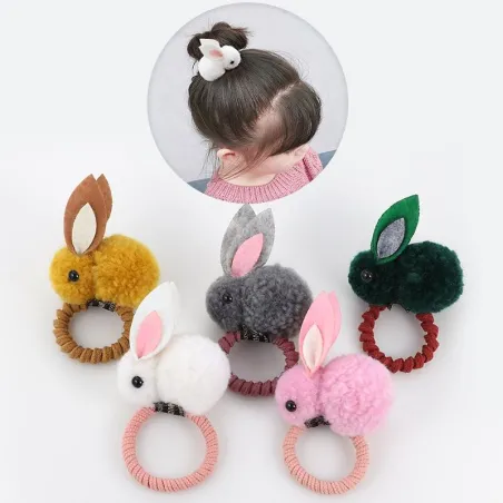 Bande de cheveux élastiques avec lapin