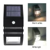 Solar LED Licht - Outdoor - Bewegungssensor - Edelstahl - Schwarz - Weiß