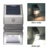 Luz solar LED Luz - Outdoor - Sensor de movimento - aço inoxidável - preto - branco